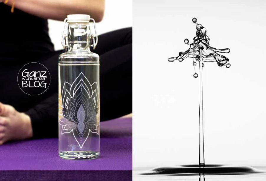 Glasflasche „Just Breathe" von soulbottles