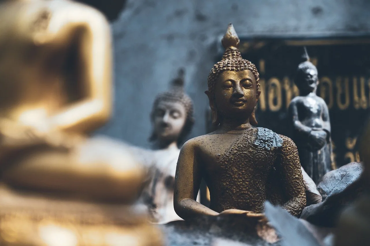 Meditation mit einem Buddha