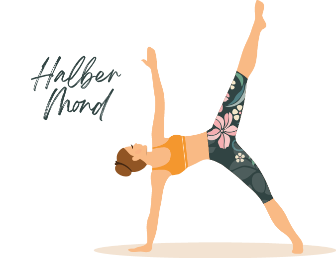 Yoga Übung Halber Mond