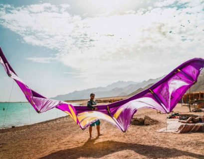 Yoga und Kitesurfen