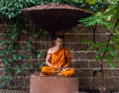 Meditation eines Mönchs