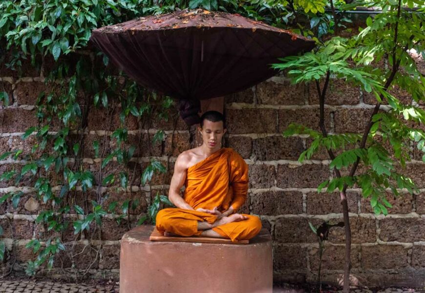 Meditation eines Mönchs