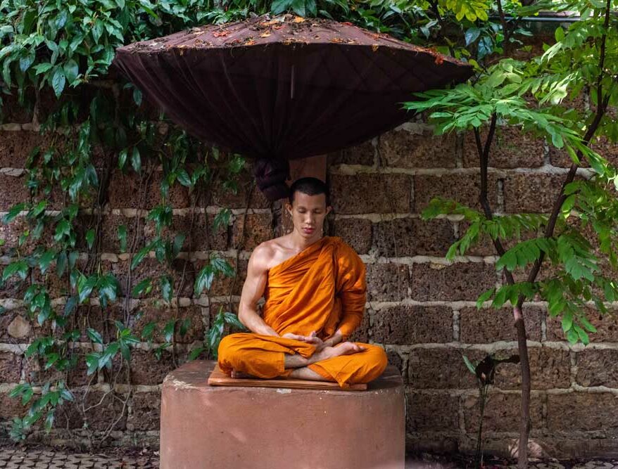 Meditation eines Mönchs