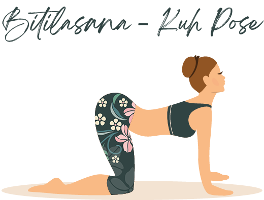 Yoga Übung Kuh Pose