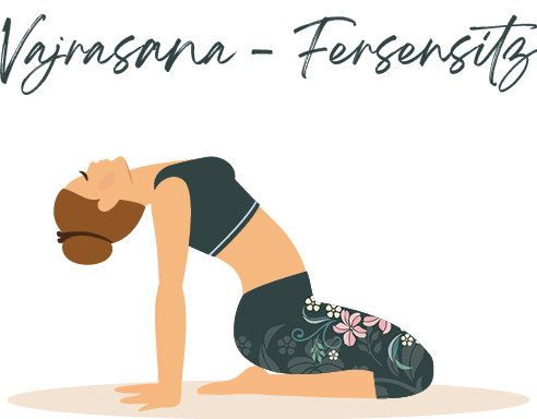 Yogaübung vajrasana- Fersensitz