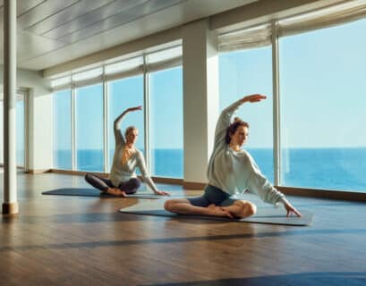 Yoga auf dem Schiff machen