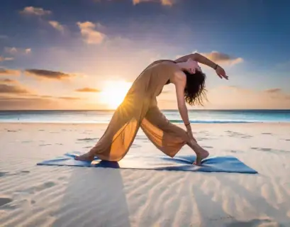 Frau macht yoga in Fuerteventura
