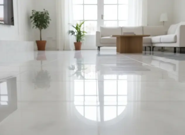 Glänzend sauber Boden mit einem Wasserstaubsauger