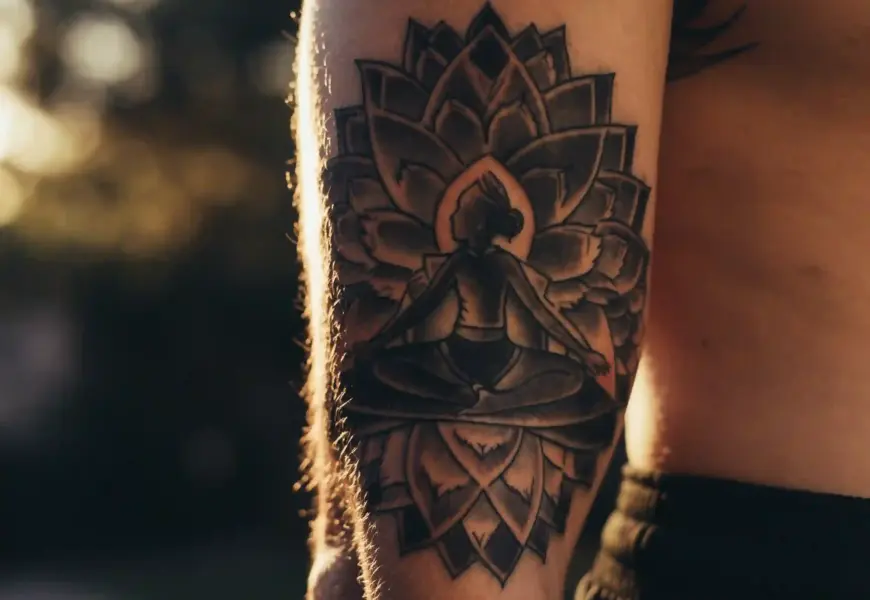 Yoga Tattoo am Arm
