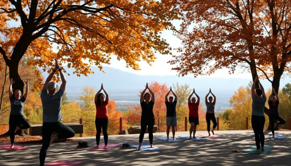 Milde Temperaturen für Outdoor-Aktivitäten im Herbst Milde Temperaturen für Outdoor-Aktivitäten im Herbst