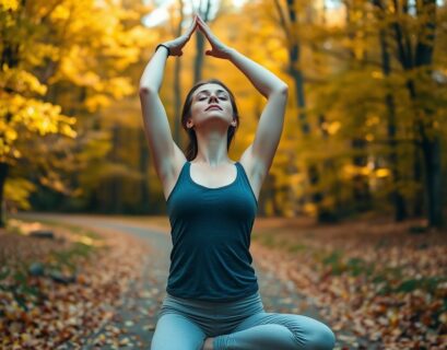 Yoga Übungen im Herbst