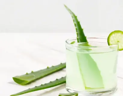Glas mit Aloe Vera Saft