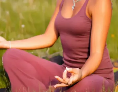 Frau meditiert und macht eine Chakra Meditation