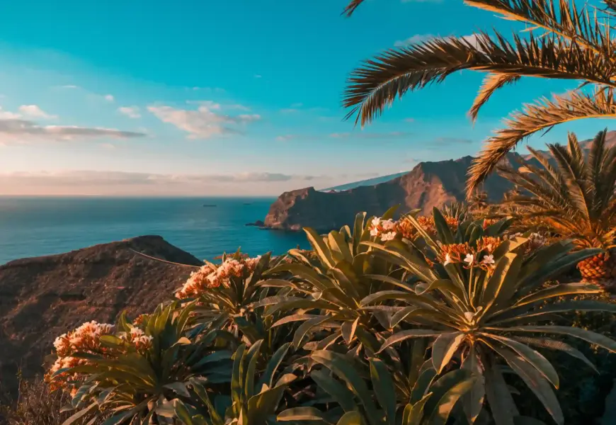 Blick auf die Küste der Kanaren