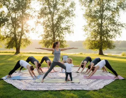 Mutter und Kind machen zusammen Yoga