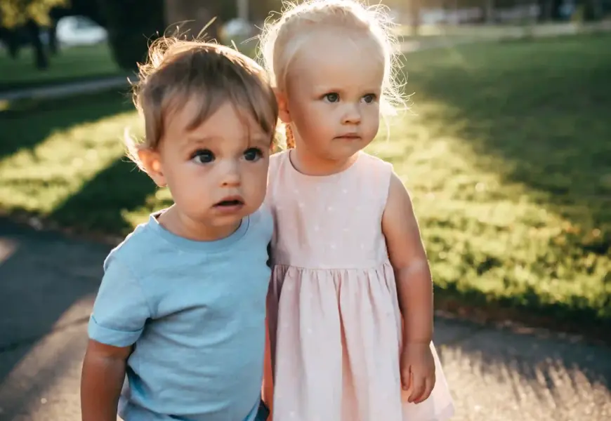 Zwei kleine 2-jährige Kinder