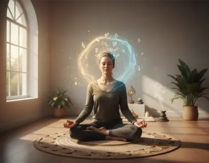Frau meditiert und löst ihre emotionalen Blockaden