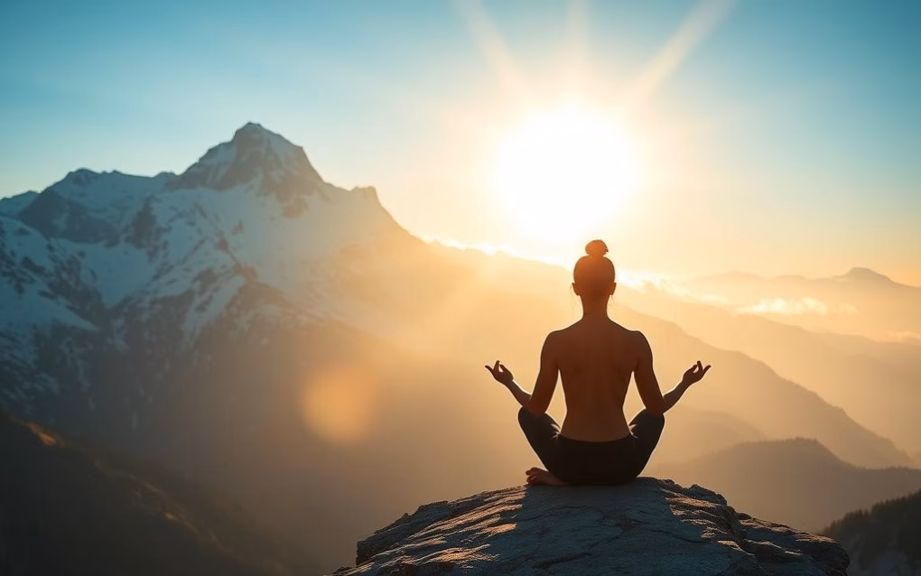 Yoga in den Bergen