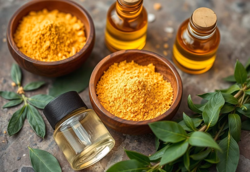 Ayurvedische Entgiftungsbehandlung mit Kräutern und Ölen