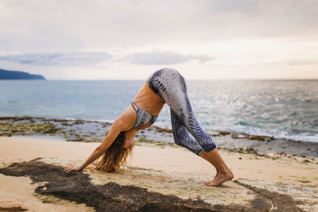 woman doing yoga pose