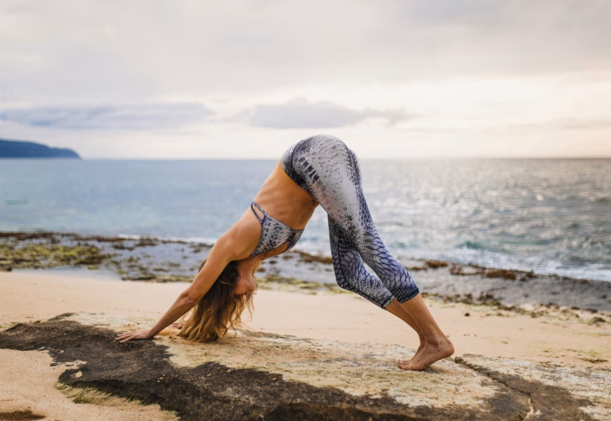 woman doing yoga pose