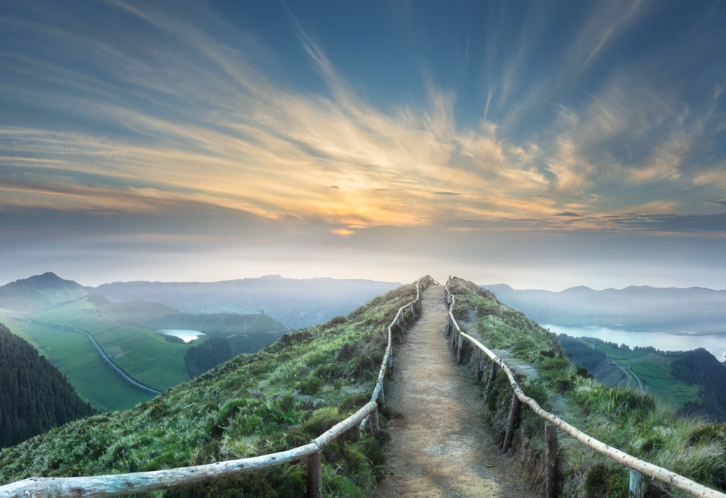 Weg auf einem Berg
