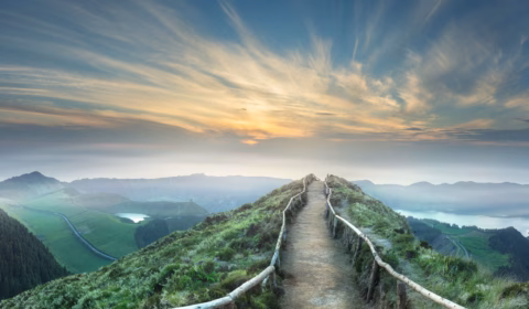Weg auf einem Berg
