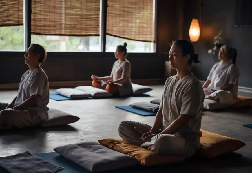 Vier Personen im Vipassana Retreat: Ein Wochenende der inneren Ruhe und Erneuerung