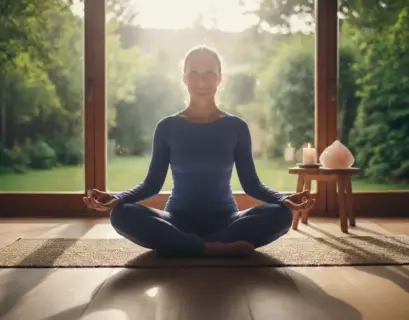 Melanie Wagner im Meditationssitz zur stärkung der Resilienz